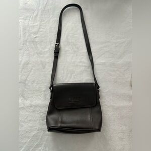 Y2K 90s VTG Esprit San Francisco CA Est 1968 Dark Brown Faux Leather Crossbody